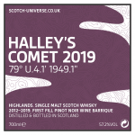 Halley´s Comet 2019 - Highland Blended Malt - 1st Fill Pinot Noir Barrique, 57,2 %, 0,7 Lt. 