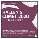 Halley´s Comet 2020, Scotch Universe - Highland Single Malt - 1st Fill Marquise de Terme Barrique, 58,3 %, 0,7 Lt. 