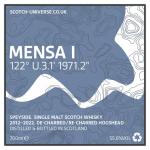 Mensa I - De-charred, Re-charred Hogshead - Speyside Single Malt - Scotch Universe - 55,6 %, 0,7 lt. 