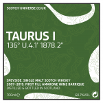 Taurus I - Speyside Single Malt - First Fill Amarone Wine Barrique, 60,7 %, 0,7 Lt. 