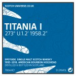 Titania I - Speyside Single Malt - American Bourbon Hogshead Scotch Whisky, 51,3 %, 0,7 Lt. 