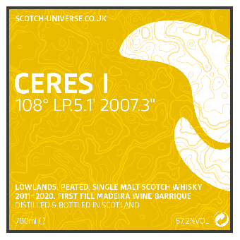 Ceres I, Scotch Universe - Lowland Single Malt Whisky - 1st fill Madeira Wine Barrique, 57,2 %, 0,7 Lt. 