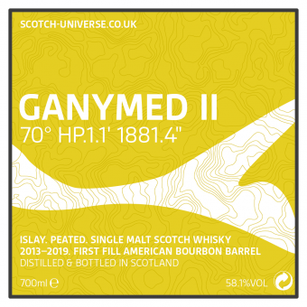 Ganymed II, Scotch Universe - Islay Single Malt - 1st Fill Bourbon Barrel, 58,1 %, 0,7 Lt. 