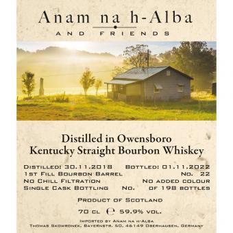 Kentucky Straight Bourbon Whisky (distilled in Owensboro) 2018, 0,7l, 59.9% vol. 