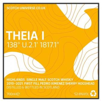 Theia I - 1st fill Pedro Ximenez Sherry Hogshead - Highland Single Malt Whisky - Scotch Universe, 52,8 %, 0,7lt 
