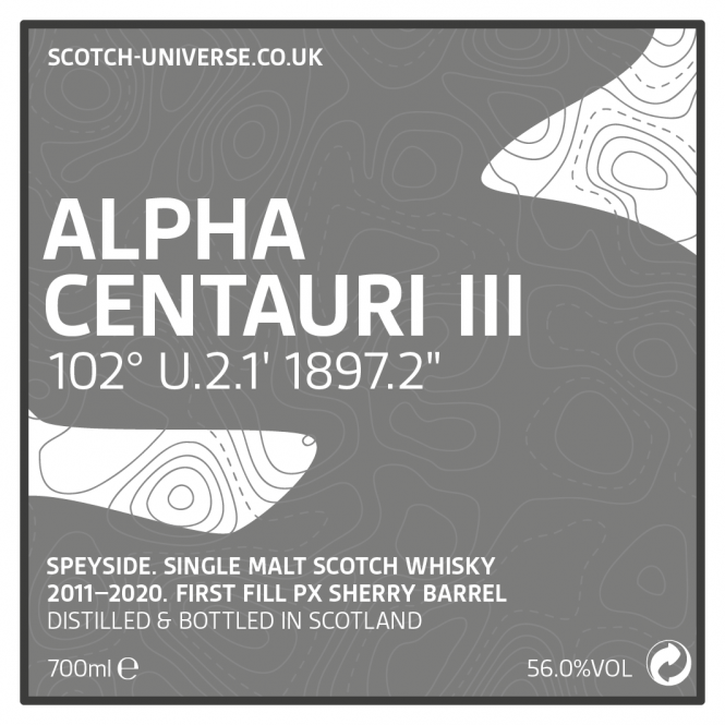 Alpha Centauri III - First Fill PX Sherry Barrel, 56,0 %, 0,7 Lt. 