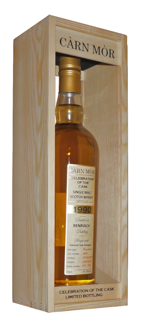 Benriach 1990, Single Malt Scotch Whisky, CoC, 49,8%, 0,7l 