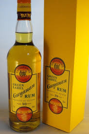 Green Label Guyanan Rum 10y, Cadenhead, 46 % ABV, 0,7l 