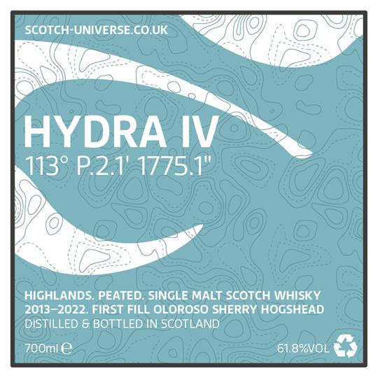 Hydra IV, Highland Single Malt - 1st fill Oloroso Sherry Hogshead - Scotch Universe, 61,8%, 0,7lt 