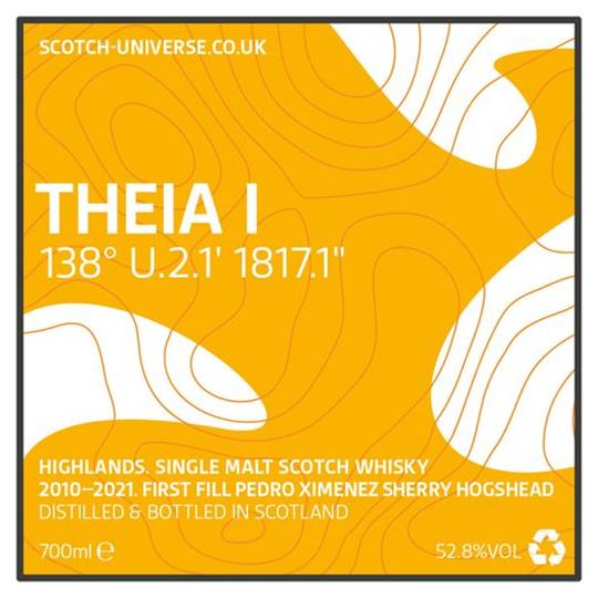 Theia I - 1st fill Pedro Ximenez Sherry Hogshead - Highland Single Malt Whisky - Scotch Universe, 52,8 %, 0,7lt 